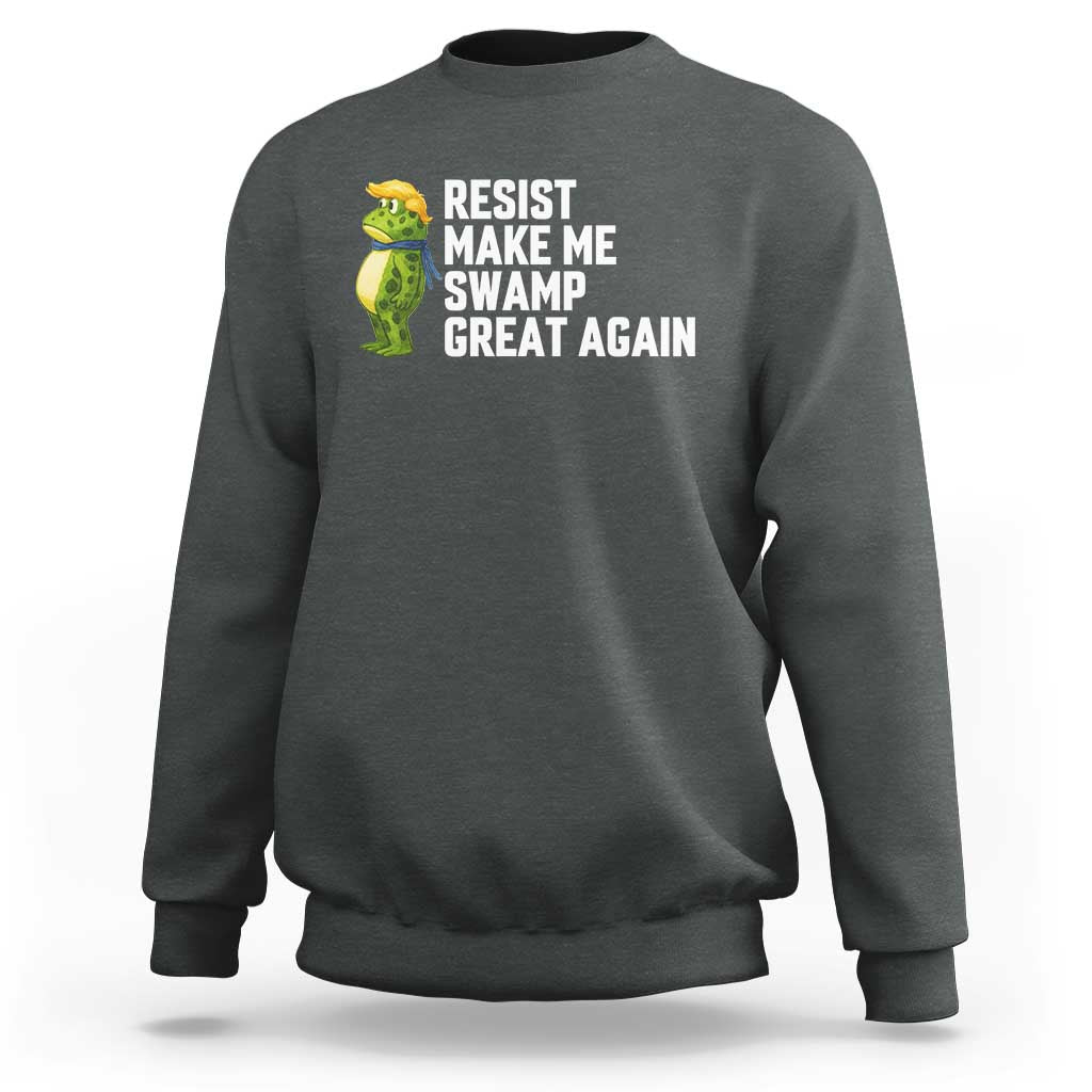 Resist Frog Sweatshirt Funny Polittical 2025 Meme - Wonder Print Shop