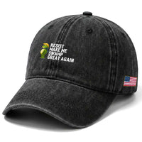 Resist Frog Washed Cotton Baseball Cap Funny Polittical 2025 Meme