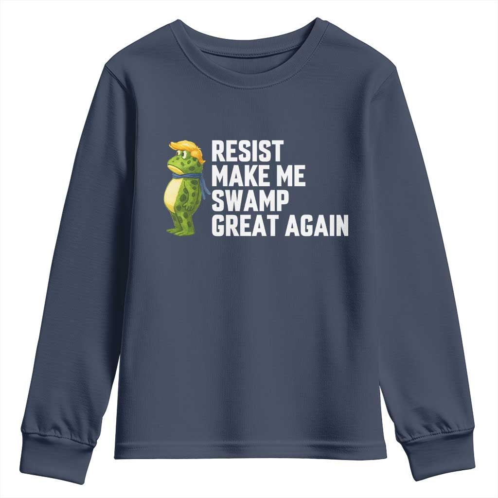 Resist Frog Youth Sweatshirt Funny Polittical 2025 Meme - Wonder Print Shop
