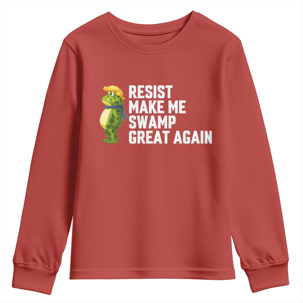 Resist Frog Youth Sweatshirt Funny Polittical 2025 Meme - Wonder Print Shop