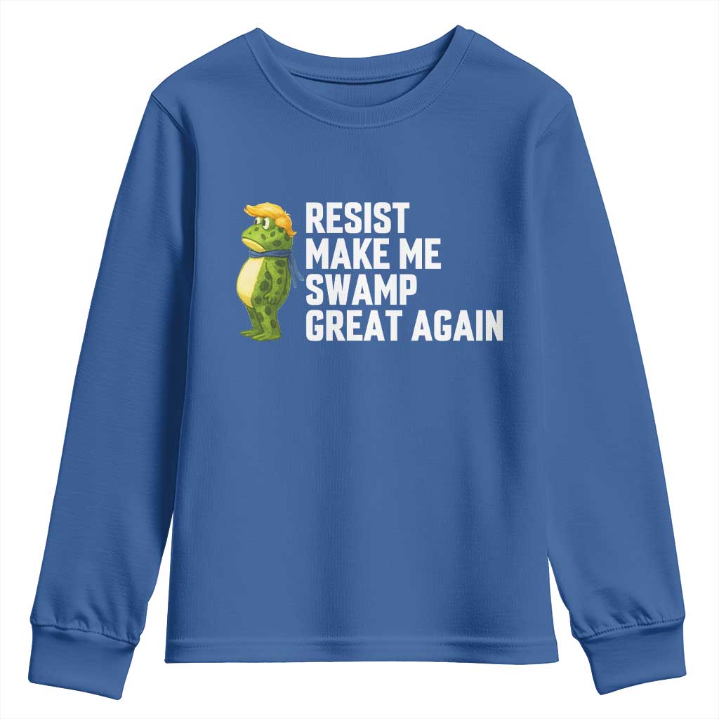 Resist Frog Youth Sweatshirt Funny Polittical 2025 Meme - Wonder Print Shop
