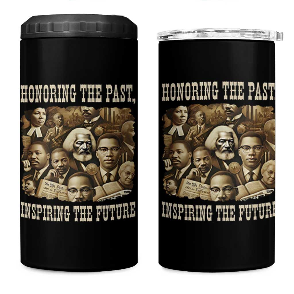Honoring The Past Inspiring The Future 4 in 1 Can Cooler Tumbler Black History Month - Wonder Print Shop