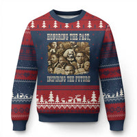 Honoring The Past Inspiring The Future Ugly Christmas Sweater Black History Month - Wonder Print Shop