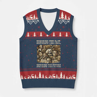 Honoring The Past Inspiring The Future V-Neck Knit Sweater Vest Black History Month - Wonder Print Shop