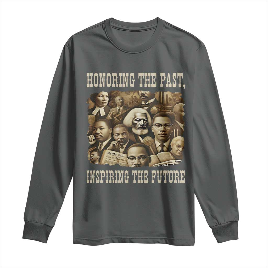 Honoring The Past Inspiring The Future Long Sleeve Shirt Black History Month - Wonder Print Shop