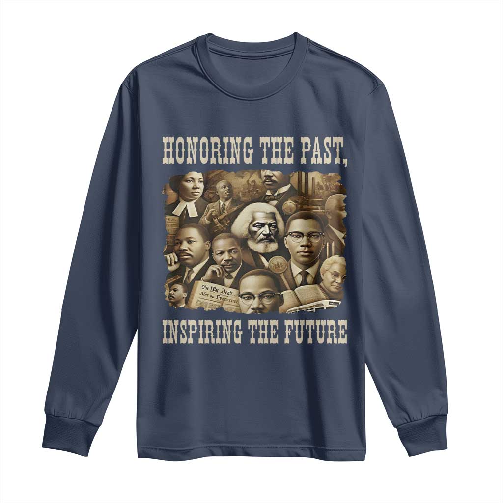 Honoring The Past Inspiring The Future Long Sleeve Shirt Black History Month - Wonder Print Shop