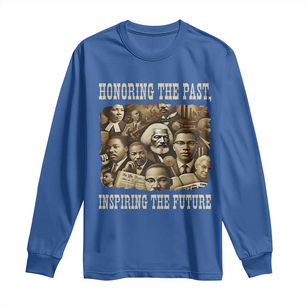 Honoring The Past Inspiring The Future Long Sleeve Shirt Black History Month - Wonder Print Shop