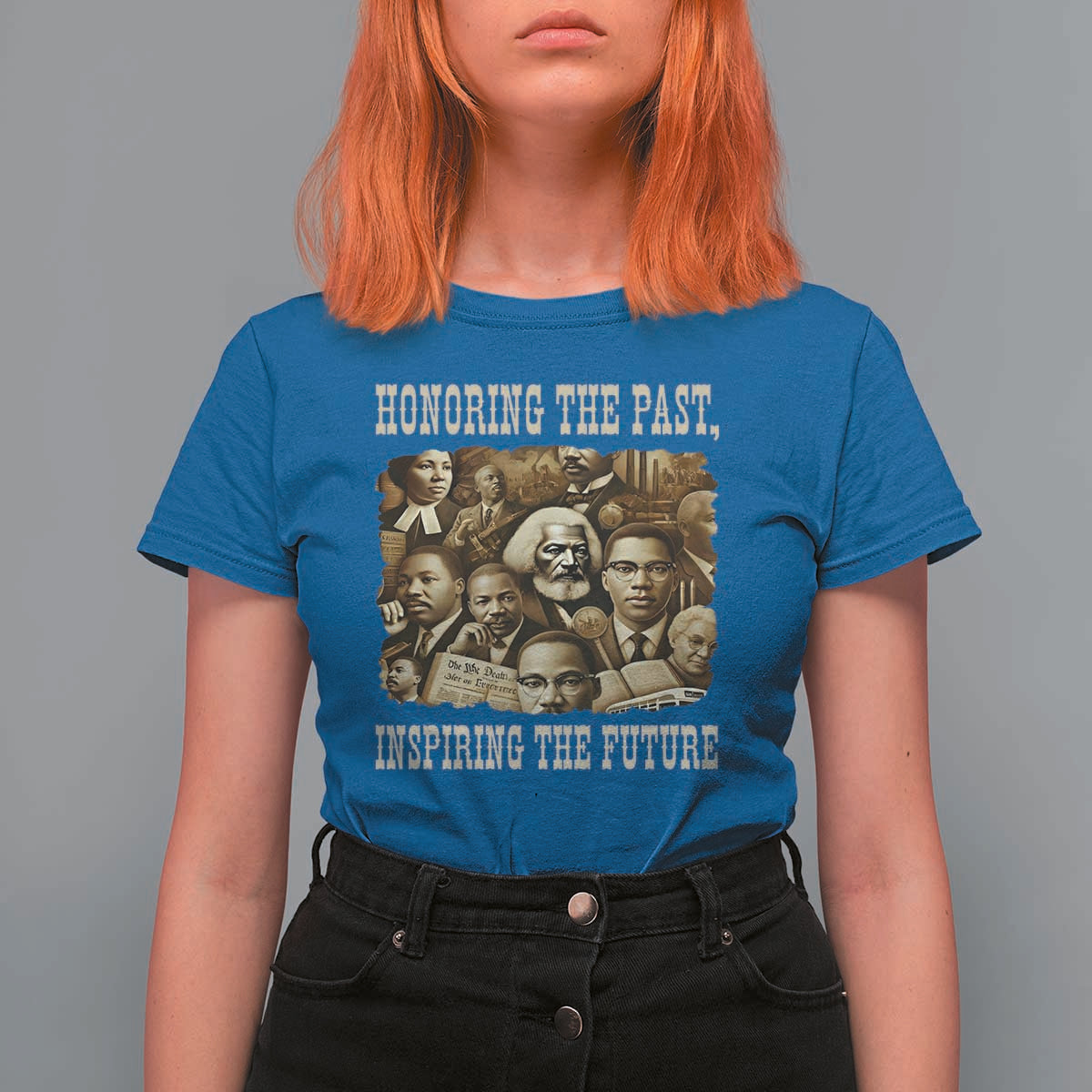 Honoring The Past Inspiring The Future T Shirt For Women Black History Month - Wonder Print Shop