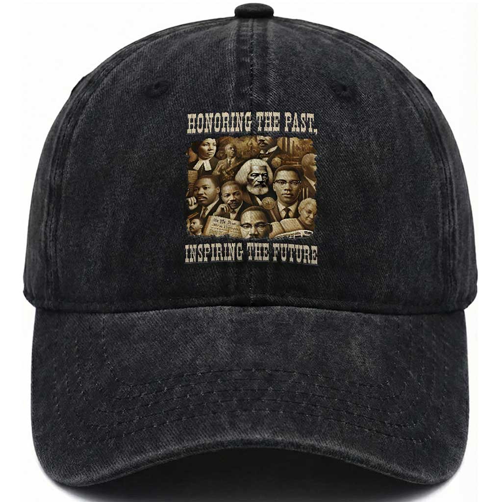 Honoring The Past Inspiring The Future Washed Cotton Baseball Cap Black History Month