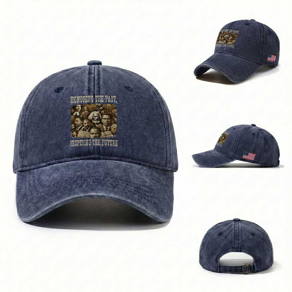 Honoring The Past Inspiring The Future Washed Cotton Baseball Cap Black History Month