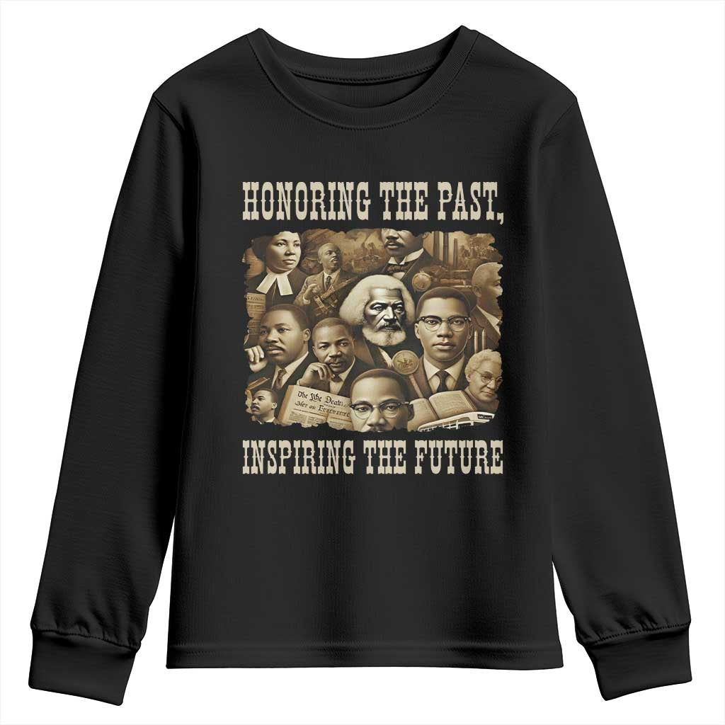 Honoring The Past Inspiring The Future Youth Sweatshirt Black History Month - Wonder Print Shop