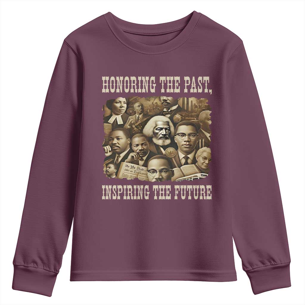 Honoring The Past Inspiring The Future Youth Sweatshirt Black History Month - Wonder Print Shop