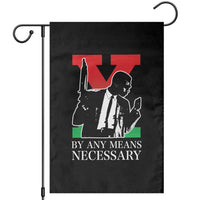 Malcolm X Garden Flag By Any Means Necessary - Wonder Print Shop