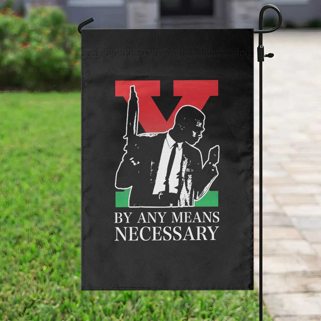 Malcolm X Garden Flag By Any Means Necessary - Wonder Print Shop