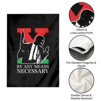 Malcolm X Garden Flag By Any Means Necessary - Wonder Print Shop