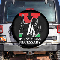 Malcolm X Spare Tire Cover By Any Means Necessary - Wonder Print Shop