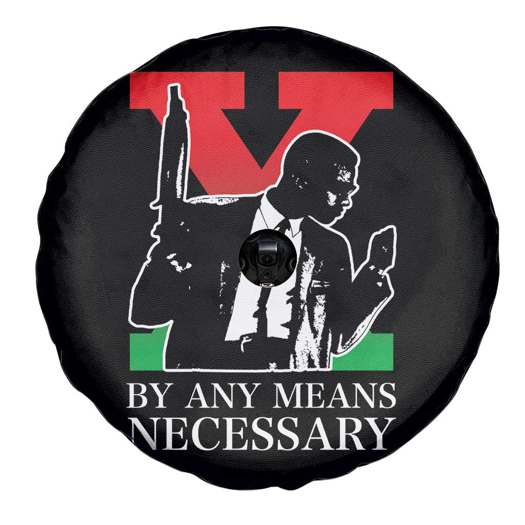 Malcolm X Spare Tire Cover By Any Means Necessary - Wonder Print Shop
