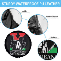 Malcolm X Spare Tire Cover By Any Means Necessary - Wonder Print Shop