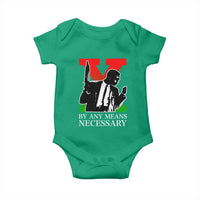 Malcolm X Baby Onesie By Any Means Necessary - Wonder Print Shop