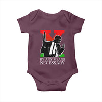 Malcolm X Baby Onesie By Any Means Necessary - Wonder Print Shop
