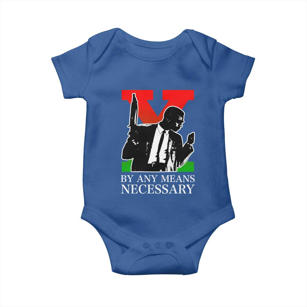 Malcolm X Baby Onesie By Any Means Necessary - Wonder Print Shop