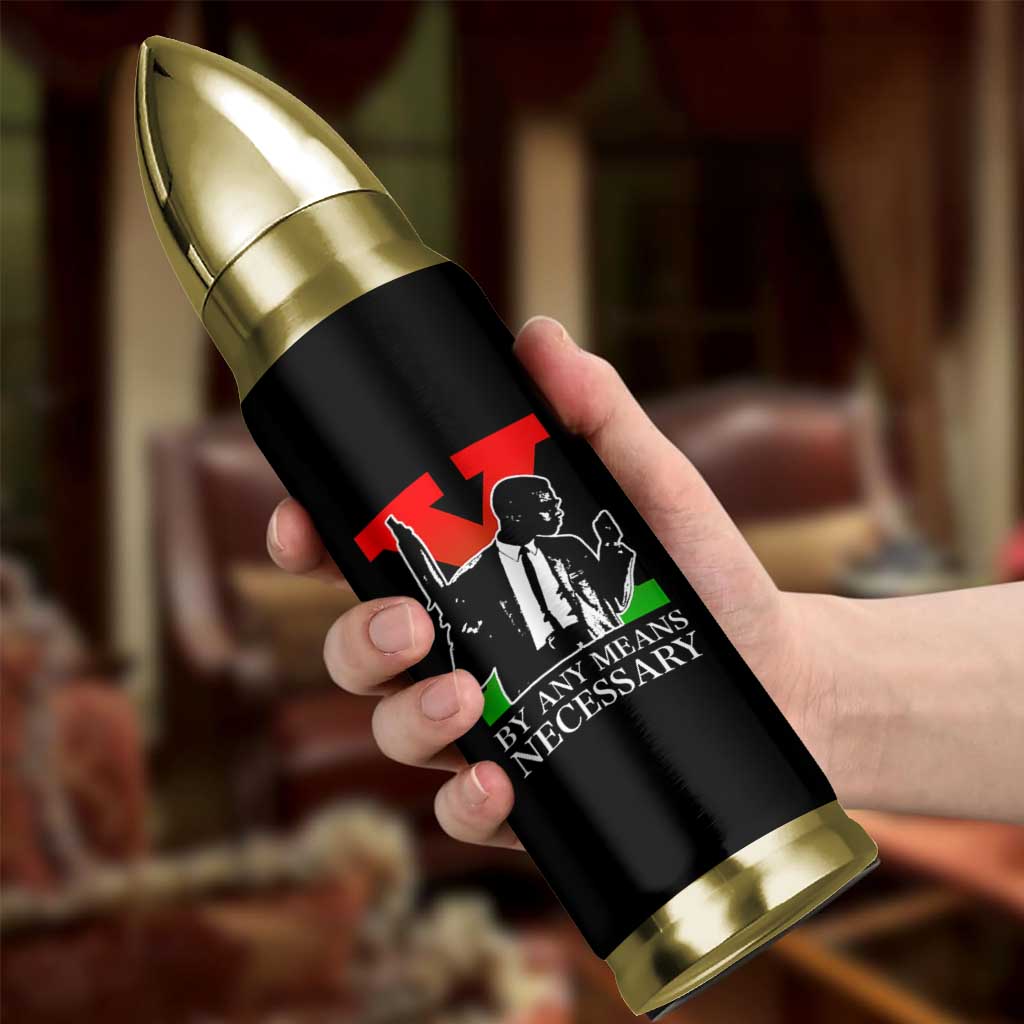 Malcolm X Bullet Tumbler By Any Means Necessary - Wonder Print Shop