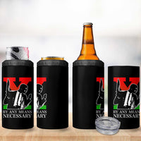 Malcolm X 4 in 1 Can Cooler Tumbler By Any Means Necessary - Wonder Print Shop