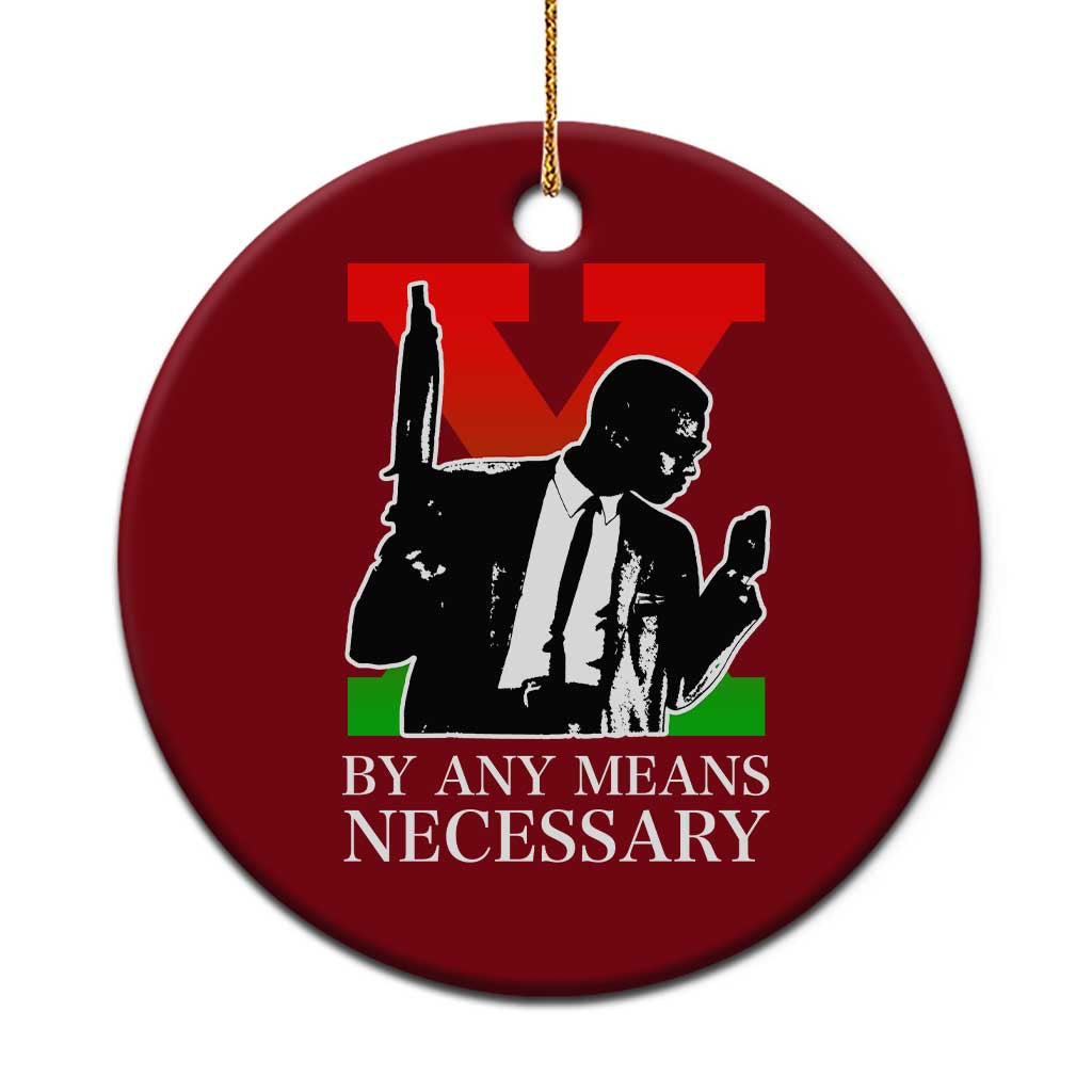 Malcolm X Ceramic Ornament By Any Means Necessary - Wonder Print Shop