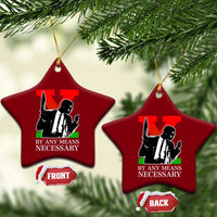 Malcolm X Ceramic Ornament By Any Means Necessary - Wonder Print Shop