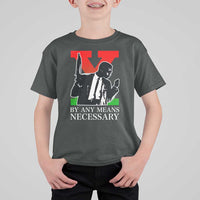 Malcolm X T Shirt For Kid By Any Means Necessary - Wonder Print Shop