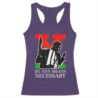 Malcolm X Racerback Tank Top By Any Means Necessary - Wonder Print Shop