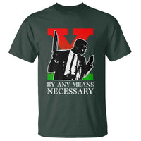 Malcolm X T Shirt By Any Means Necessary - Wonder Print Shop