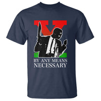 Malcolm X T Shirt By Any Means Necessary - Wonder Print Shop
