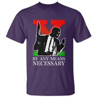 Malcolm X T Shirt By Any Means Necessary - Wonder Print Shop