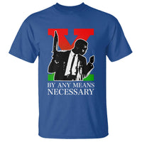 Malcolm X T Shirt By Any Means Necessary - Wonder Print Shop