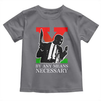 Malcolm X Toddler T Shirt By Any Means Necessary - Wonder Print Shop