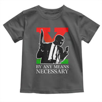Malcolm X Toddler T Shirt By Any Means Necessary - Wonder Print Shop