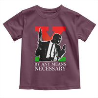 Malcolm X Toddler T Shirt By Any Means Necessary - Wonder Print Shop
