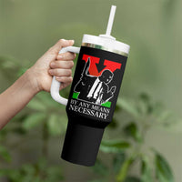 Malcolm X Tumbler With Handle By Any Means Necessary - Wonder Print Shop
