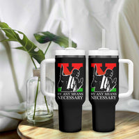 Malcolm X Tumbler With Handle By Any Means Necessary - Wonder Print Shop