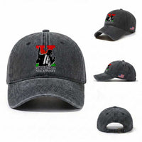 Malcolm X Washed Cotton Baseball Cap By Any Means Necessary