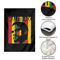 Malcolm X Garden Flag Pan African Flag Black History - Wonder Print Shop