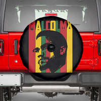 Malcolm X Spare Tire Cover Pan African Flag Black History - Wonder Print Shop