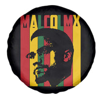 Malcolm X Spare Tire Cover Pan African Flag Black History - Wonder Print Shop