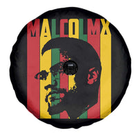 Malcolm X Spare Tire Cover Pan African Flag Black History - Wonder Print Shop