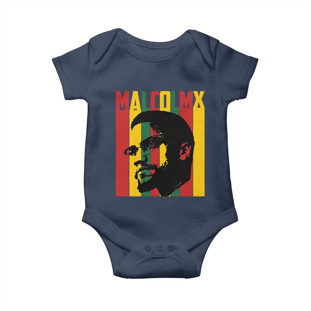 Malcolm X Baby Onesie Pan African Flag Black History - Wonder Print Shop