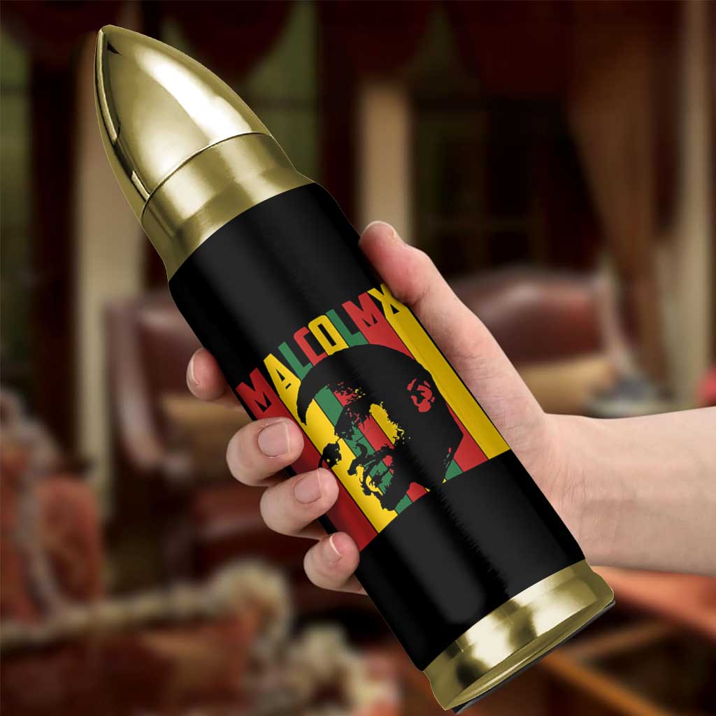 Malcolm X Bullet Tumbler Pan African Flag Black History - Wonder Print Shop