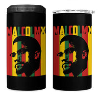 Malcolm X 4 in 1 Can Cooler Tumbler Pan African Flag Black History - Wonder Print Shop