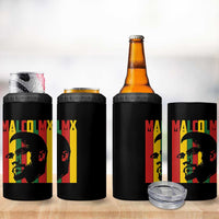 Malcolm X 4 in 1 Can Cooler Tumbler Pan African Flag Black History - Wonder Print Shop