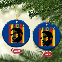 Malcolm X Ceramic Ornament Pan African Flag Black History - Wonder Print Shop